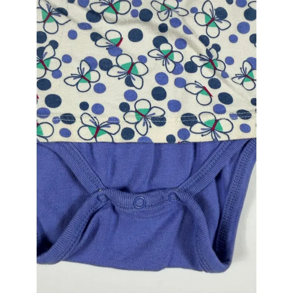 Tea Collection Butterfly Skirted Bodysuit Blue 18-24 Months